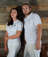 Polo weiß MM Logo Damen